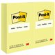 Post-it Notes Original Notepads - 4" x 6" - Rectangle - 100 Sheets per Pad - Unruled - Canary Yellow - Paper - Self-adhesive, Re