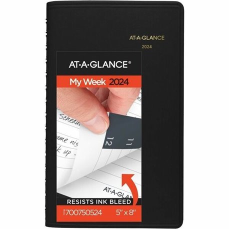 At-A-Glance Monthly Academic Planner - Julian Dates - Monthly - 18 Month - July 2023 - December 2024 - 6 7/8" x 8 3/4" Sheet Siz