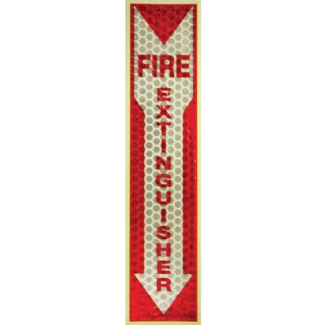 Miller's Creek Luminous Fire Extinguisher Sign - 1 Each - English - Fire Extinguisher Print/Message - 4" Width x 16.8" Height x 