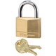 Master Lock Solid Brass Padlock - Keyed Different - 0.25" Shackle Diameter - Rust Resistant - Brass - Brass - 1 Each