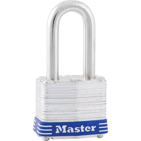 Master Lock Long-shackle Padlock - Keyed Different - 1.50" Shackle Diameter - Cut Resistant, Pick Proof, Rust Resistant - Steel 