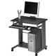 Mayline Mobile Workstation - Rectangle Top - 29.75" Height x 29.75" Width x 23.50" Depth - Assembly Required - Charcoal Black - 