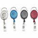 Advantus Retractable Carabiner-Style ID Reel - Extendable, Retractable - 20 / Pack - Clear, Blue, Smoke, Red