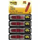 Post-it Arrow Message Flags - 80 x Red - 1/2" x 1 3/4" - Arrow, Rectangle - Unruled - "SIGN HERE" - Red - Removable, Self-adhesi