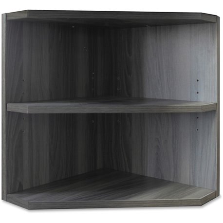 Mayline Medina Corner Support for Hutches - 15" x 15"20" - 2 Shelve(s) - Finish: Gray Steel Laminate - Abrasion Resistant, Stain