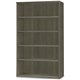 Mayline Medina Series Gray Laminate. 5-Shelf Bookcase - 36" x 13"68" Bookshelf, 1" Shelf - 5 Shelve(s) - 4 Adjustable Shelf(ves)