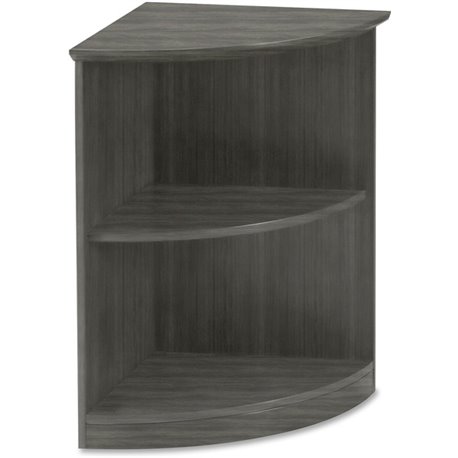 Mayline Medina - Open 1/4-Round Bookcase - 1" Shelf, 20" x 20"29.5" Bookshelf - 2 Shelve(s) - 1 Adjustable Shelf(ves) - Finish: 