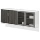 Mayline Medina Series Low Wall Cabinet Doors - Contemporary - 34.9" Width x 26.7" Height x 600 mil Thickness - Glass, Wood - Gra