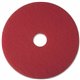 3M Red Buffer Pad 5100 - 12" Diameter - 5/Carton x 12" Diameter - Red