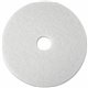 3M White Super Polish Pads - 5/Carton - Round x 20" Diameter - Polishing, Floor, Buffing, Scrubbing - Wood Floor - 175 rpm to 60