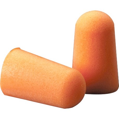 3M 1100 Uncorded Foam Earplugs - Noise Protection - Polyurethane - Orange - Smooth Surface, Uncorded, Comfortable, Dirt Resistan