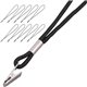 Advantus Metal Clip Cord-style Lanyard - 20 / Box - 36" Length - Black - Metal