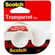 Scotch Gloss Finish Transparent Tape - 12.50 yd Length x 0.50" Width - 1" Core - Acrylate - Dispenser Included - Handheld Dispen