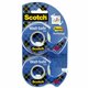 Scotch Wall-Safe Tape - 18.06 yd Length x 0.75" Width - Dispenser Included - 2 / Pack - Translucent