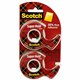 Scotch Super-Hold Tape - 16.67 yd Length x 0.75" Width - Dispenser Included - 2 / Pack - Translucent