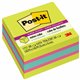 Post-it Super Sticky Notes Cube - 3" x 3" - Square - 360 Sheets per Pad - Guava, Acid Lime, Aqua Splash - Paper - Sticky, Recycl