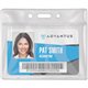 Advantus Vinyl ID Badge Holders - Support 3.50" x 2.50" Media - Horizontal - Vinyl - 50 / Pack - Clear - Durable