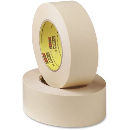 Scotch 232 High-performance Masking Tape - 60 yd Length x 2" Width - 6.3 mil Thickness - 3" Core - Rubber Backing - Solvent Resi