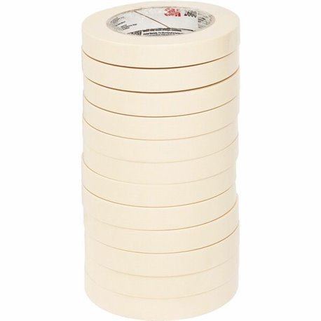 Highland Economy Masking Tape - 60 yd Length x 0.71" Width - 4.4 mil Thickness - 3" Core - Rubber Backing - For Labeling, Bundli