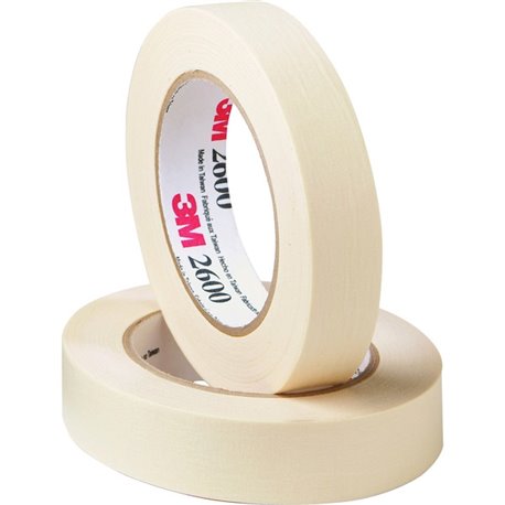 Highland Economy Masking Tape - 60 yd Length x 1" Width - 4.4 mil Thickness - 3" Core - Rubber Backing - For Labeling, Bundling,