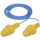 E-A-R UltraFit Corded Earplugs - Noise, Blast Protection - Polymer - Yellow - Comfortable, Washable, Dielectric, Disposable - 10