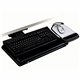 3M Adjustable Keyboard Tray with Adjustable Keyboard and Mouse Platform - 19.5" Width x 10.5" Depth - Black - 1