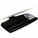 3M Easy Adjust Keyboard Tray with Standard Keyboard and Mouse Platform - 23" Height x 25.5" Width x 12" Depth - Black - 1