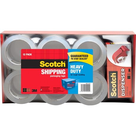 Scotch Heavy-Duty Shipping/Packaging Tape - 54.60 yd Length x 1.88" Width - 3.1 mil Thickness - 3" Core - Synthetic Rubber Resin