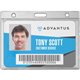 Advantus Frosted Horizontal Rigid ID Holder - Support 3.38" x 2.13" Media - Horizontal - Plastic - 25 / Box - Frosted