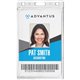 Advantus Frosted Vertical Rigid ID Holder - Support 2.13" x 3.38" Media - Vertical - Plastic - 25 / Box - Frosted