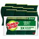 Scotch-Brite Heavy-Duty Scrub Sponges - 2.8" Height x 4.5" Width - 9/Pack - Yellow, Green