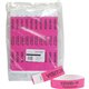 Advantus COVID Prescreened Visitor Wristbands - 3/4" Width x 10" Length - Rectangle - Pink - Tyvek - 500 / Pack