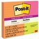 Post-it Super Sticky Notes - Energy Boost Color Collection - 3" x 3" , 4" x 6" - Square, Rectangle - 90 Sheets per Pad - Vital O