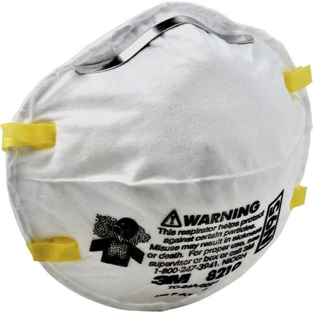 3M N95 Particulate Respirator - Recommended for: Grinding, Chemical, Petrochemical, Bagging, Sanding, Pharmaceutical, Lead Abate