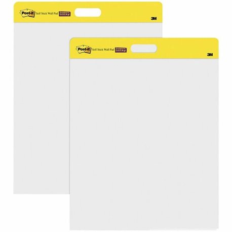 Post-it Self-Stick Easel Pads - 20 Sheets - Plain - Stapled - 18.50 lb Basis Weight - 20" x 23" - White Paper - Self-adhesive, R