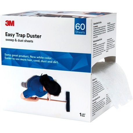 3M Easy Trap Duster System - 6" Width - Fiber - White - 60 / Box