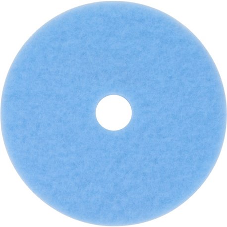 3M Sky Blue Hi-Performance Burnish Pad 3050 - 5/Carton - Round x 20" Diameter x 1" Thickness - Burnishing - Linoleum, Sheet Viny