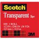 Scotch Transparent Tape - 1/2"W - 36 yd Length x 0.50" Width - 1" Core - Moisture Resistant, Stain Resistant, Long Lasting - For