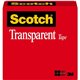 Scotch Transparent Tape - 3/4"W - 36 yd Length x 0.75" Width - 1" Core - Stain Resistant, Moisture Resistant, Long Lasting - For