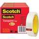 Scotch Transparent Tap - 72 yd Length x 1" Width - 3" Core - Long Lasting, Moisture Resistant, Stain Resistant - For Sealing, La