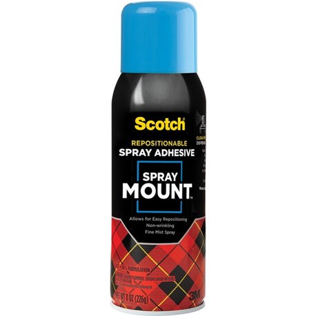 Scotch Spray Mount Clear Adhesive - 10.25 oz - 1 Each - Clear