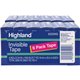 Highland 3/4"W Matte-finish Invisible Tape - 27.78 yd Length x 0.75" Width - 1" Core - For Mending, Holding, Splicing - 12 / Bun