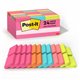 Post-it Notes Value Pack - 1 1/2" x 2" - Rectangle - 100 Sheets per Pad - Power Pink, Acid Lime, Aqua Splash, Vital Orange, Guav