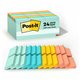 Post-it Notes Value Pack - Beachside Caf&eacute Color Collection - 2400 - 1 1/2" x 2" - Rectangle - Unruled - Fresh Mint, Aqua S