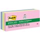 Post-it Greener Notes - 1200 - 1 1/2" x 2" - Rectangle - 100 Sheets per Pad - Unruled - Positively Pink, Canary Yellow, Fresh Mi