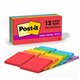 Post-it Super Sticky Notes - Playful Primaries Color Collection - 1080 - 3" x 3" - Square - 90 Sheets per Pad - Unruled - Candy 