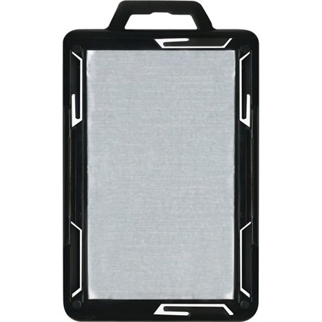 Advantus RFID Blocking Badge Holder - Support 2.13" x 3.38" Media - Vertical - Plastic - 20 / Pack - Black/Clear