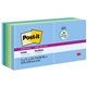 Post-it Super Sticky Recycled Notes - Oasis Color Collection - 1080 - 3" x 3" - Square - 90 Sheets per Pad - Unruled - Washed De