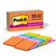 Post-it Super Sticky Notes - Energy Boost Color Collection - 1080 - 3" x 3" - Square - 90 Sheets per Pad - Unruled - Vital Orang