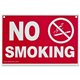 Advantus No Smoking Wall Sign - 1 Each - No Smoking Print/Message - 8" Width x 12" Height - Weather Resistant - Plastic - Red, W